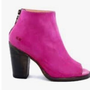 Bed Stu Onset Leather Peep Toe Bootie